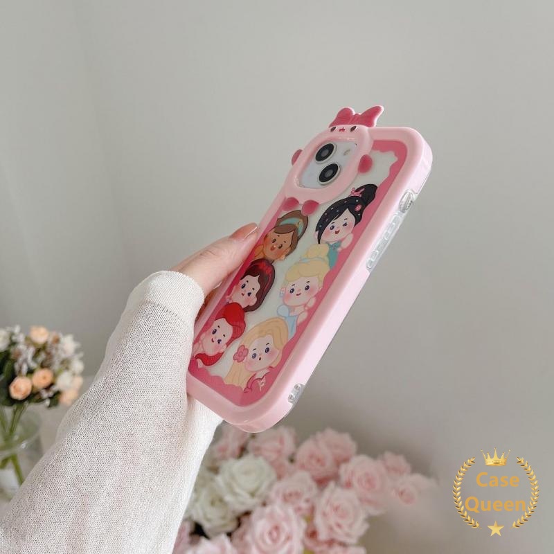 Soft Case Desain Princess Disney 3D Untuk iPhone 7 8 14 Plus 6 6S Plus XR 11 13 12 14 Pro MAX X XS MAX SE