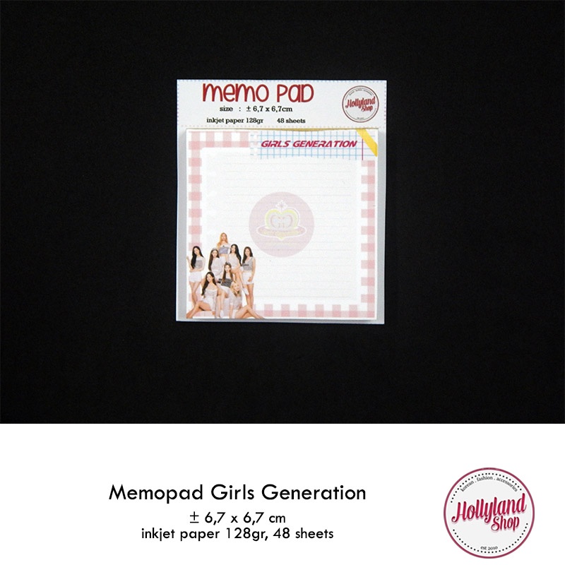 

Memopad / Notepad KPOP snsd GIRLS GENERATION