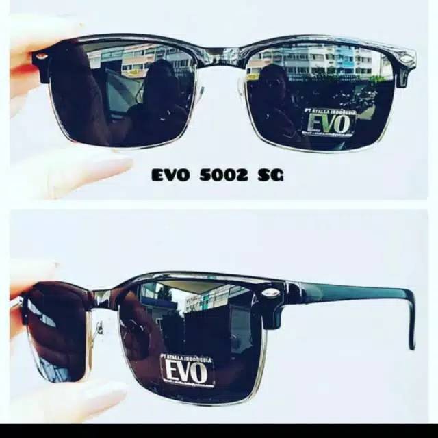 kacamata gaya lensa hitam / kacamata gaya pria lensa hitam