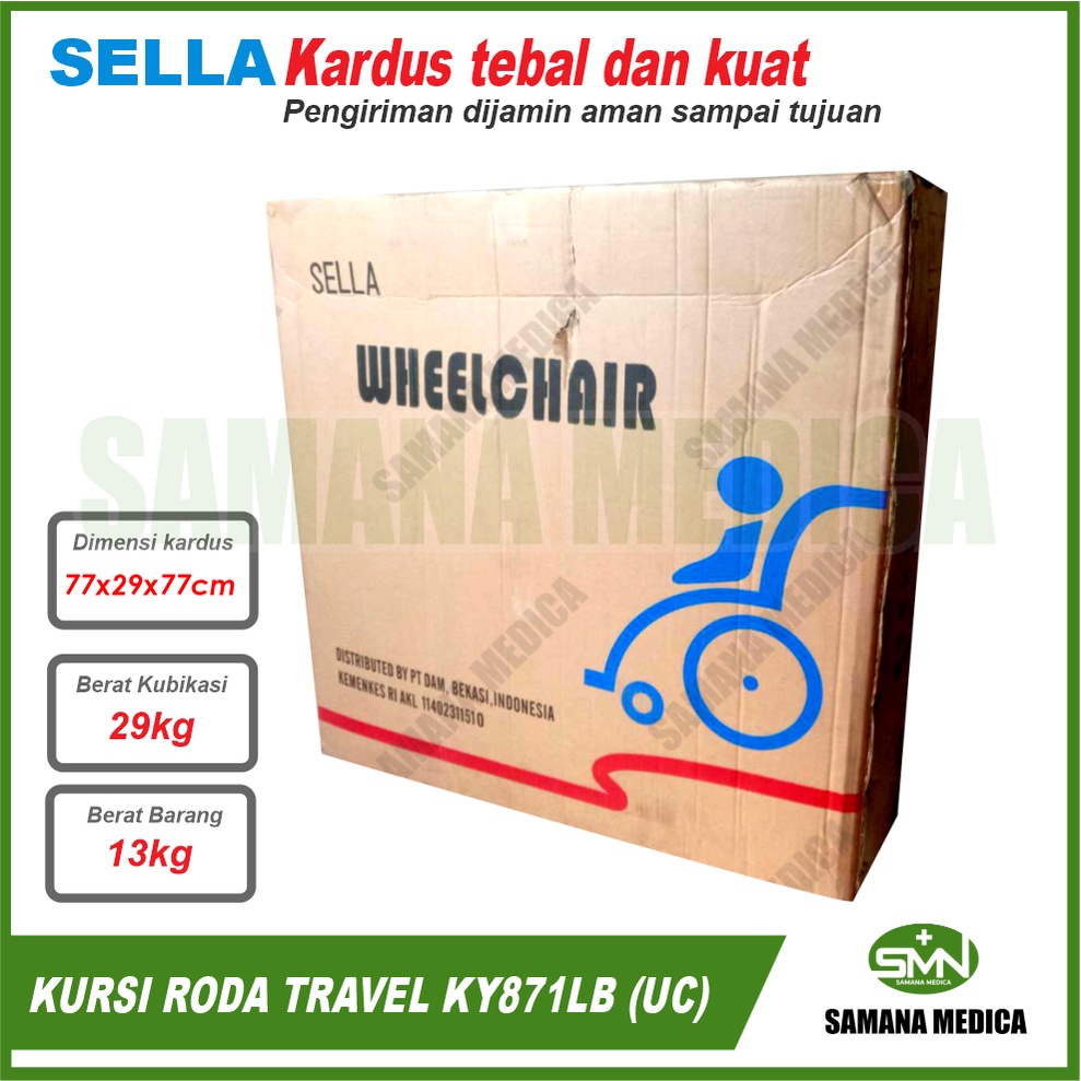 Kursi Roda Travelling UMROH Sella KY 871 LB Velg Racing Aluminium KY871LB (UC) PROMO