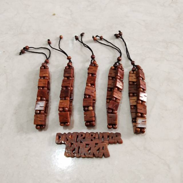 ( SUPER MURAH ) Grosir 5 pcs gelang kokka kaukah fukakah koka plat S kecil coklat