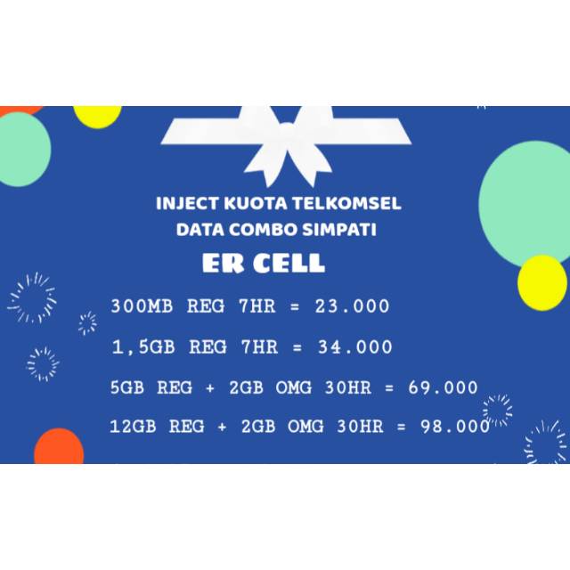 [MURAH] INJECT KUOTA TELKOMSEL DATA COMBO SIMPATI