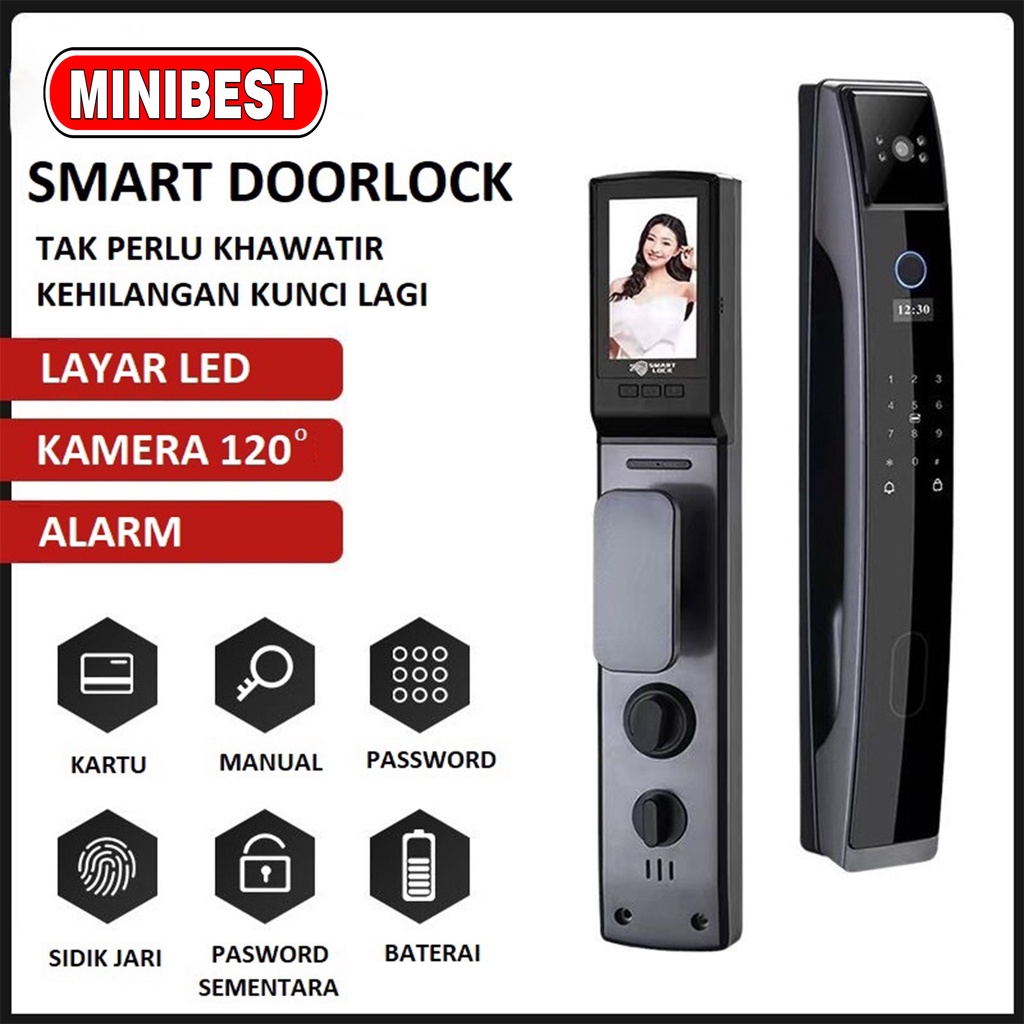 MB Smart Door Lock Door Lock Handle Fingerprint Waterprof - Kunci Pintu Digital