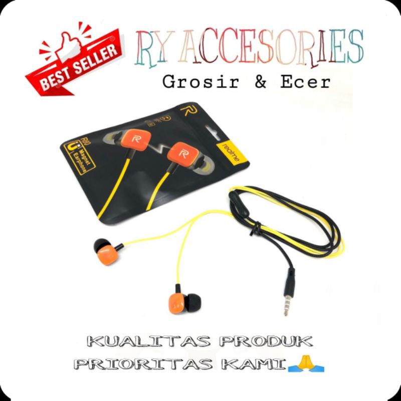 RY - Headset Realme Buds R80 Bass Handsfree Realme R-80 Earphone Realme Buda R 80 Mega Bass / Headse