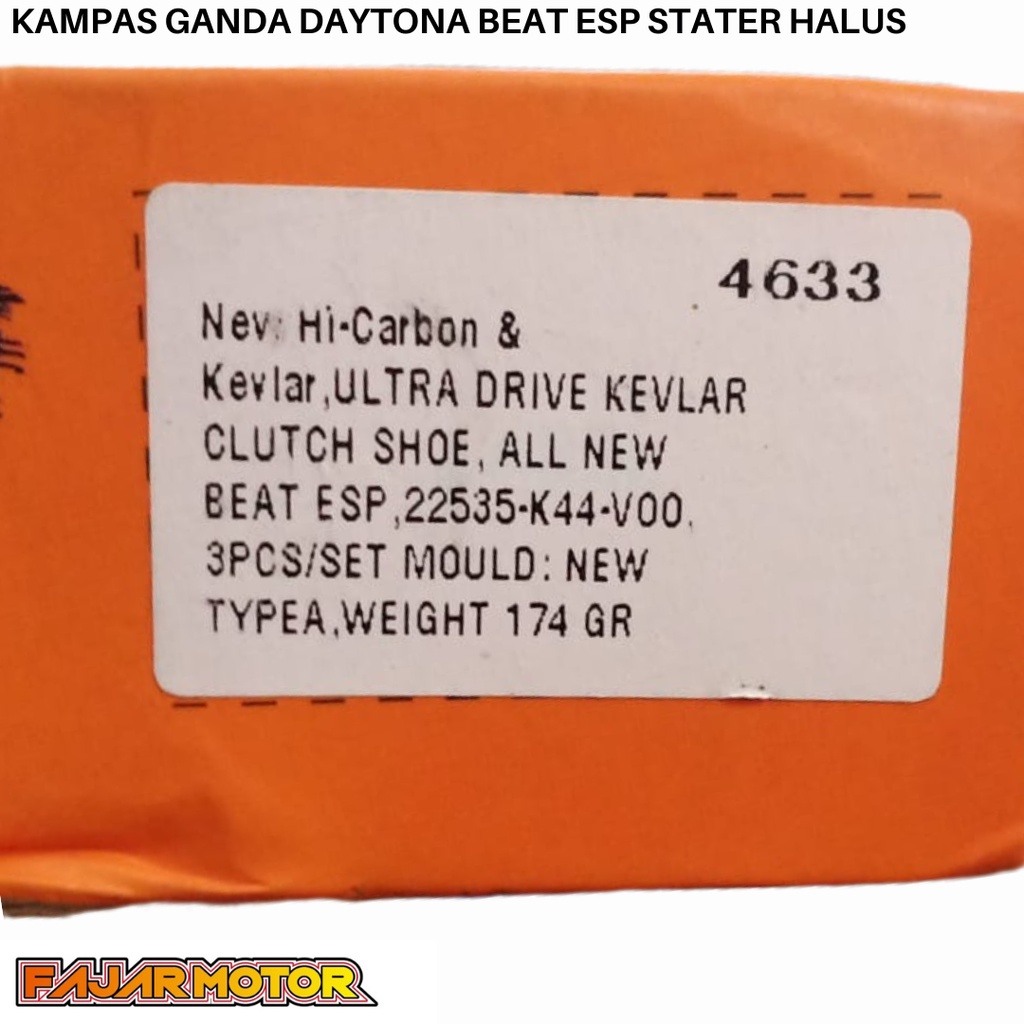 KAMPAS GANDA DAYTONA RACING ALL NEW BEAT ESP STATER HALUS TYPE K44 KODE 4633
