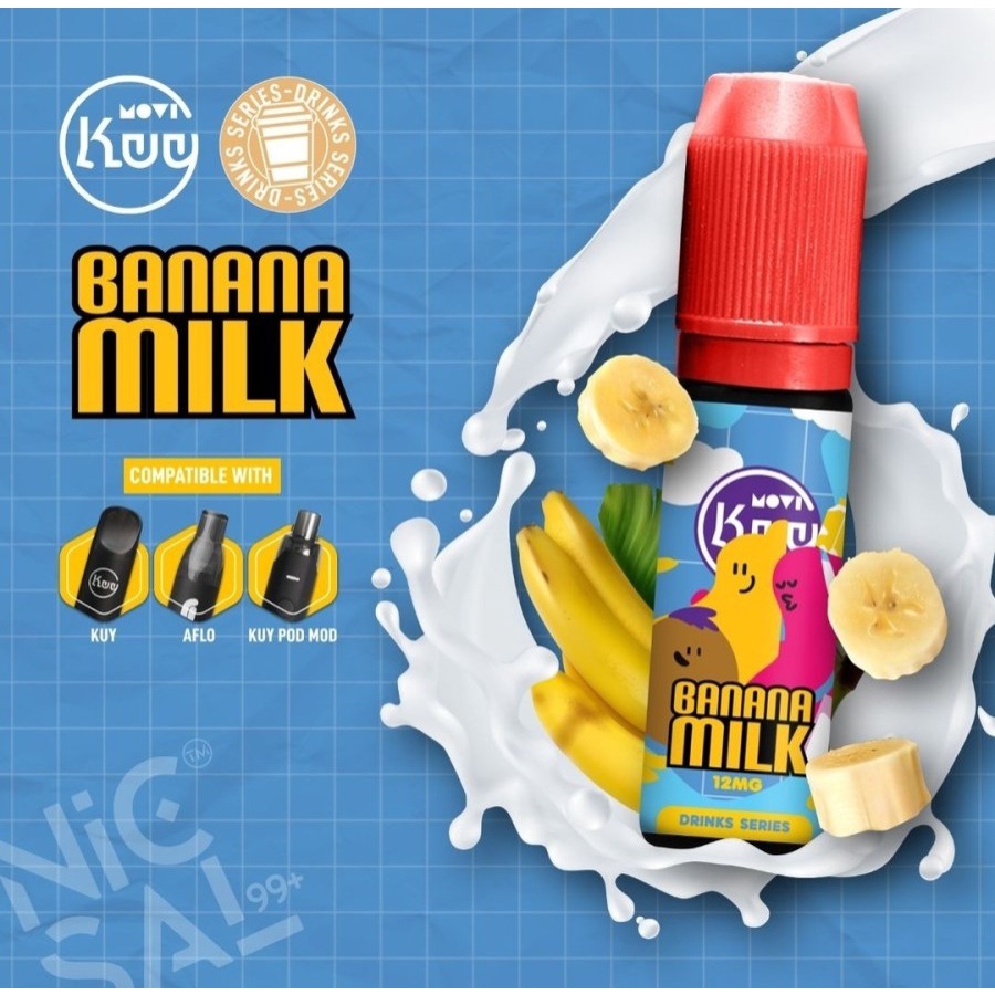 MOVI KUY NISCAL99 NISCAL 99 BANANA MILK SALT 12MG 24MG 30MG 15ML