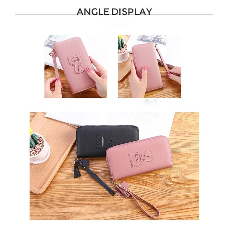 Dompet Wanita Panjang Lipat BS52 Dompet Panjang Dompet Koin / Kartu Dompet ACC