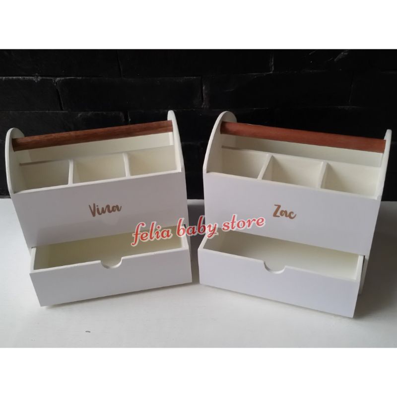 

BRUSH HOLDER LACI MEDIUM Pencil Case Organizer TEMPAT PENSIL KAYU