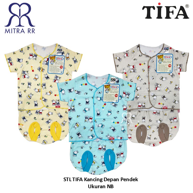 TIFA Setelan Baju Bayi Katun / Newborn S M L XL / Piyama Jumper Baju Tidur Anak Panjang Pendek