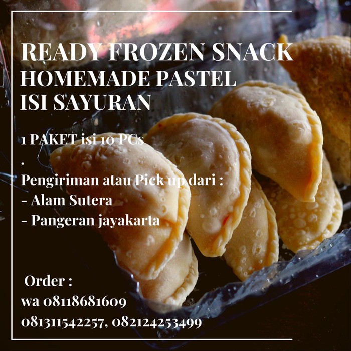 Frozen food snack Pastel ayam sayur 1 pack isi 10 risol enak beku