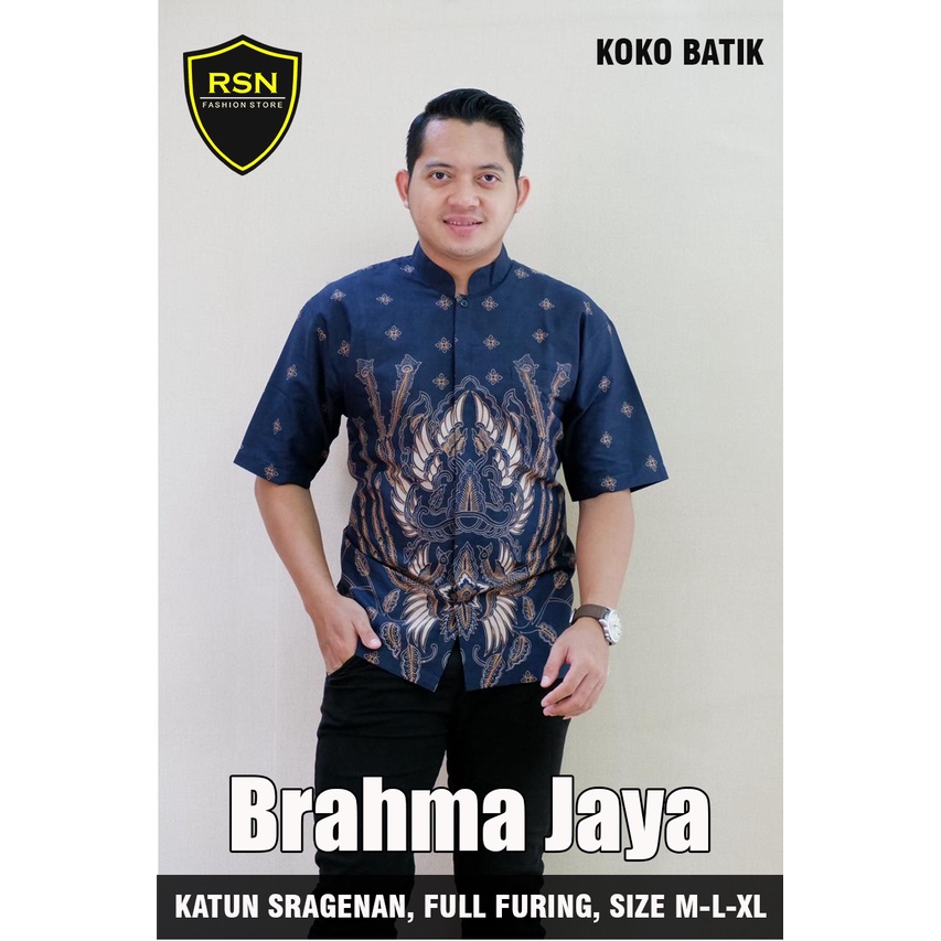 Brahma Jaya Baju Koko Batik Model Terbaru Baju Koko Lengan Pendek Pria Dewasa Terlaris Koko Motif Ba