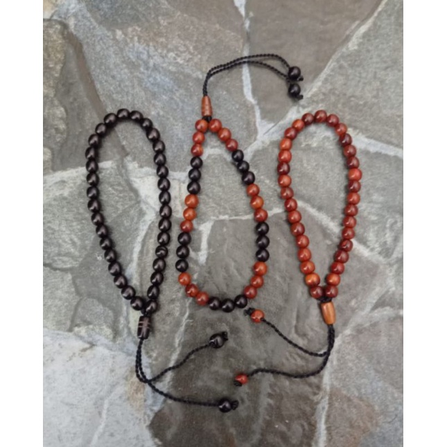 Gelang Tasbih kaukah kokka bulat kepala 33 butir