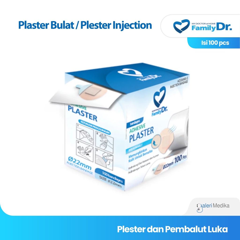 FamilyDr Plaster Bulat / Plester Injection Isi 100pcs