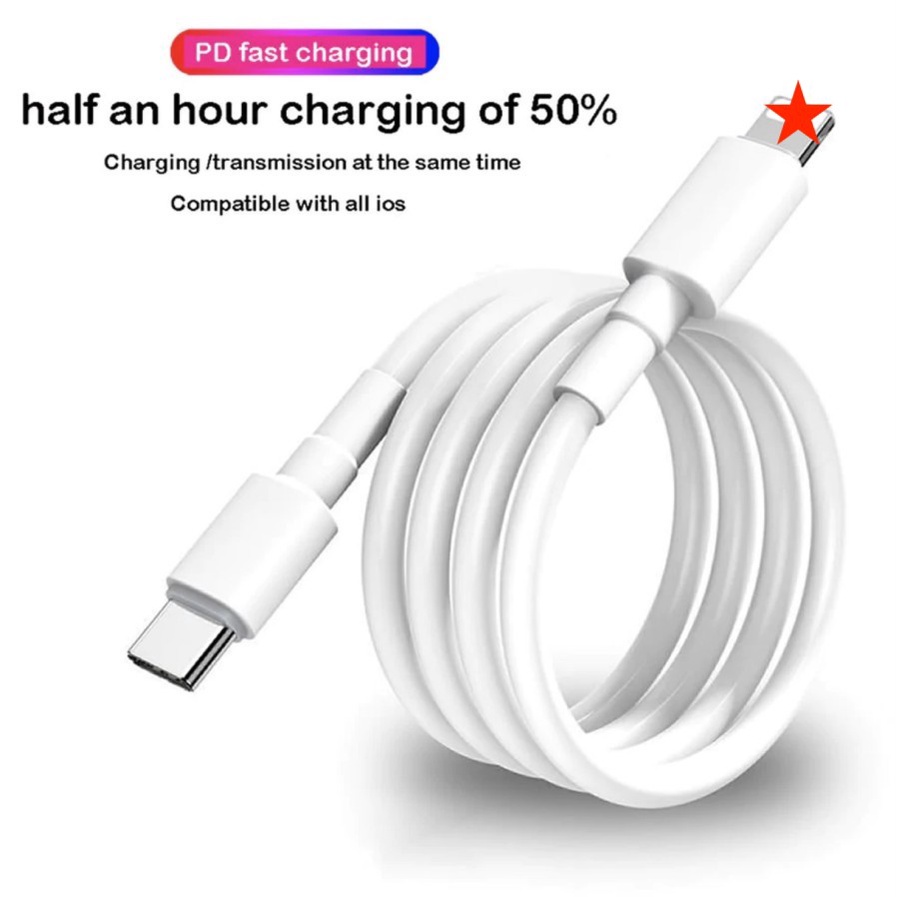 PD 18W Fast Charge Kabel Data Type C To Lightning