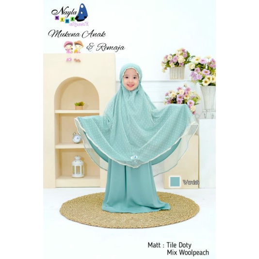 Mukena Anak tile Mukena anak cantik / Mukena Remaja by Nayla Kids