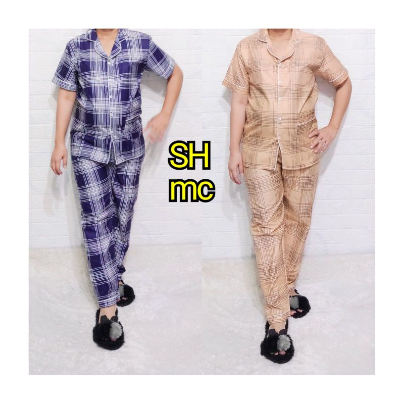 Baju Tidur Piyama Wanita Motif Kotak Guilen Pajamas Katun  / Baju Tidur setelan Wanita katun CP dewasa Terbaru Bigsize Kekiniaan