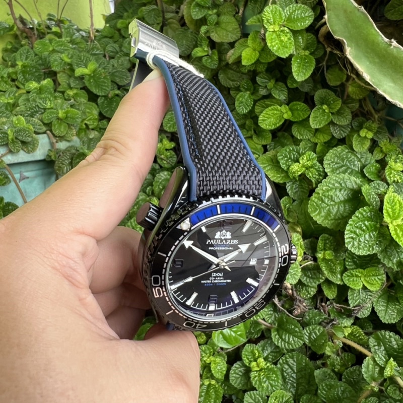 Jam Tangan Homage Seamaster Planet Ocean Deep Black Paulareis Automatic