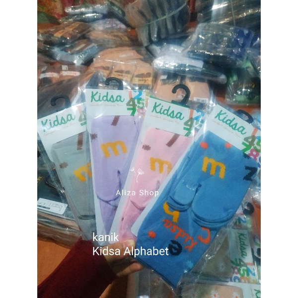 Kaos Kaki Anak Bagus Adem lucu -  Kanik Kidsa Motif Alfabet Aljabar Flower Polkadot