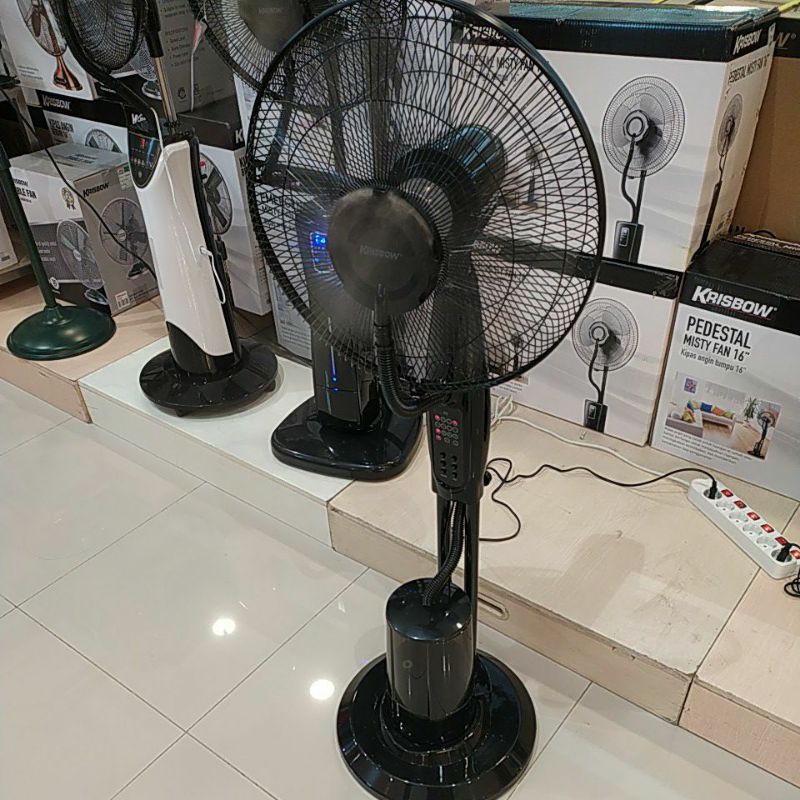 KRISBOW PEDESTAL MISTY FAN 16" WITH REMOTE