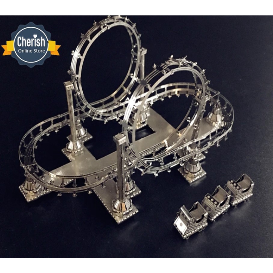 Mainan Hobby DIY Metal Puzzle ROLLER COASTER - Replika Model 3 Dimensi MB-075