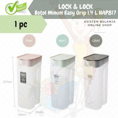 LOCK&amp;LOCK LocknLock Handable Bottle 1.4Liter 1.4L 1.4 L 1,4 Liter Botol Bottle Minum HAP817 1400ml LockAndLock 1400 ml