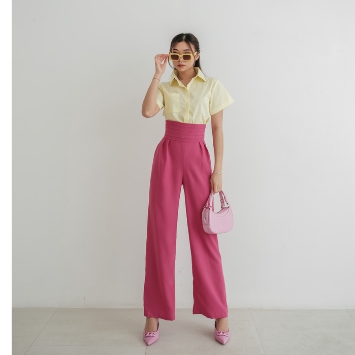 [TAVIA] JEJU HW CULLOTE / HIGHWAIST PANTS / CELANA KULOT WANITA / CELANA KERJA  WANITA/ CELANA BAHAN/ CELANA HIGHWAIST WANITA