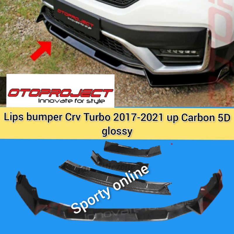 front lips bumper crv turbo 2017-2021 carbon glossy 5D otoproject