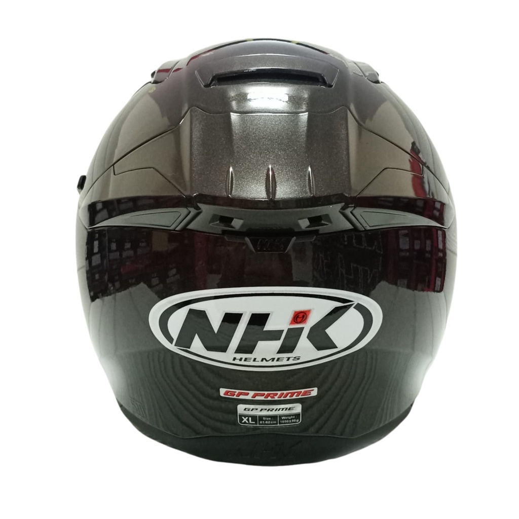 HELM NHK FULL FACE NHK GP PRIME SOLID GUNMET GLOSSY