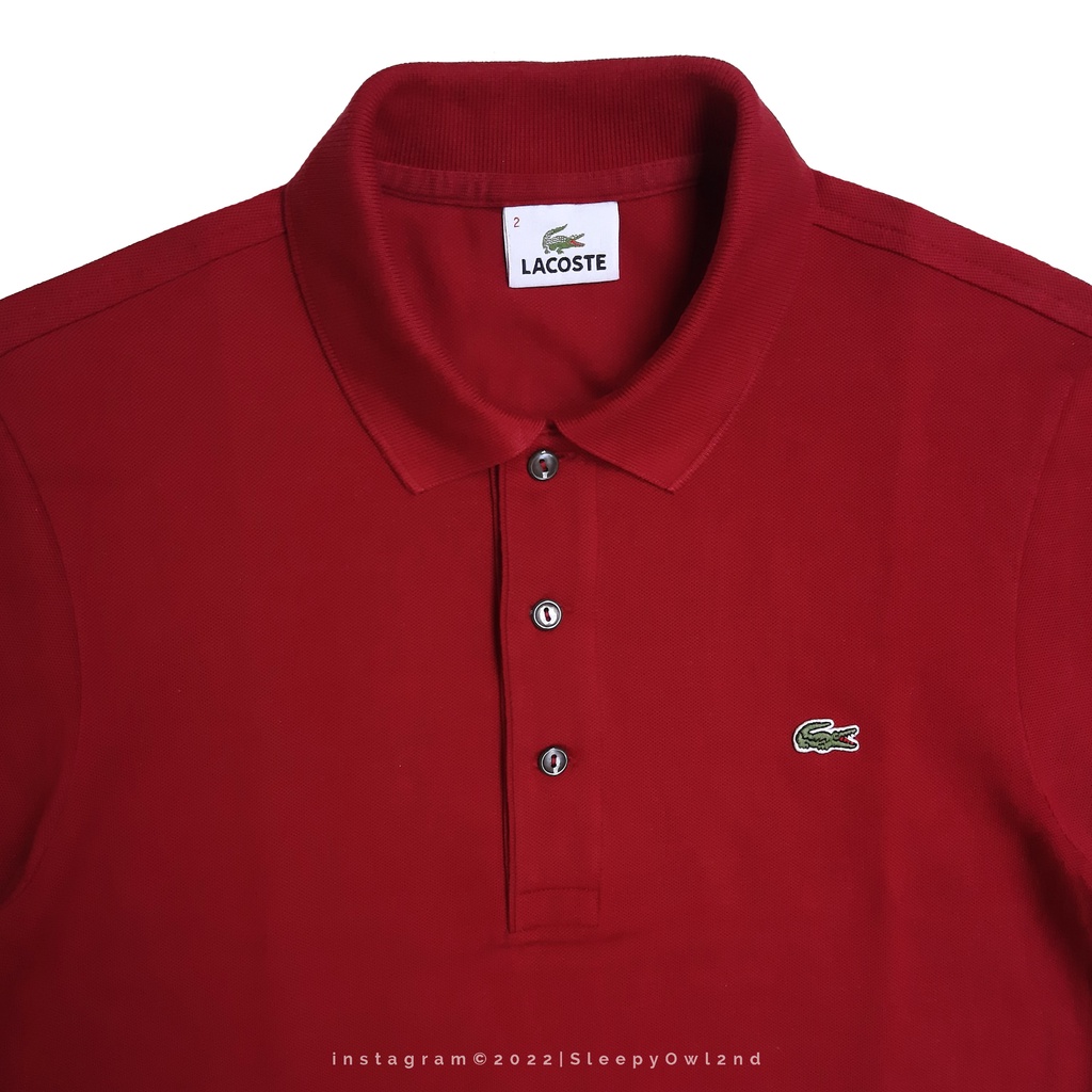 Polo Shirt Lacoste Maroon Authentic
