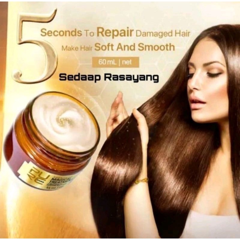PURC Magical Treatment / coconut oil Mask Masker Keratin Rambut Rusak jadi