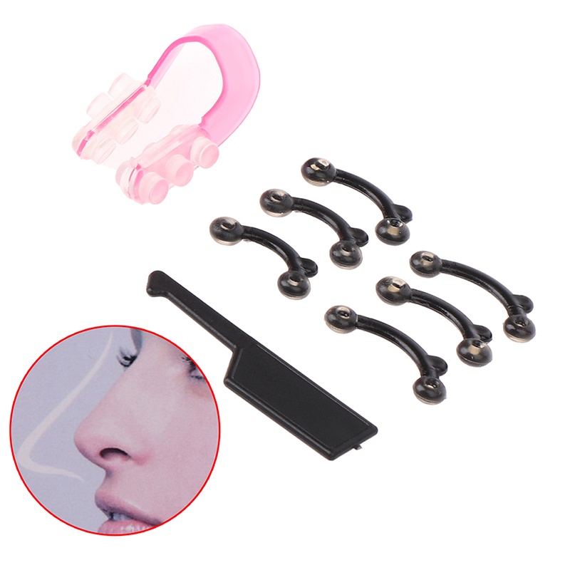 6 Pcs / Set Alat Pijat Jembatan Pengangkat Pembentuk Hidung 3 Ukuran Untuk Kecantikan Wanita