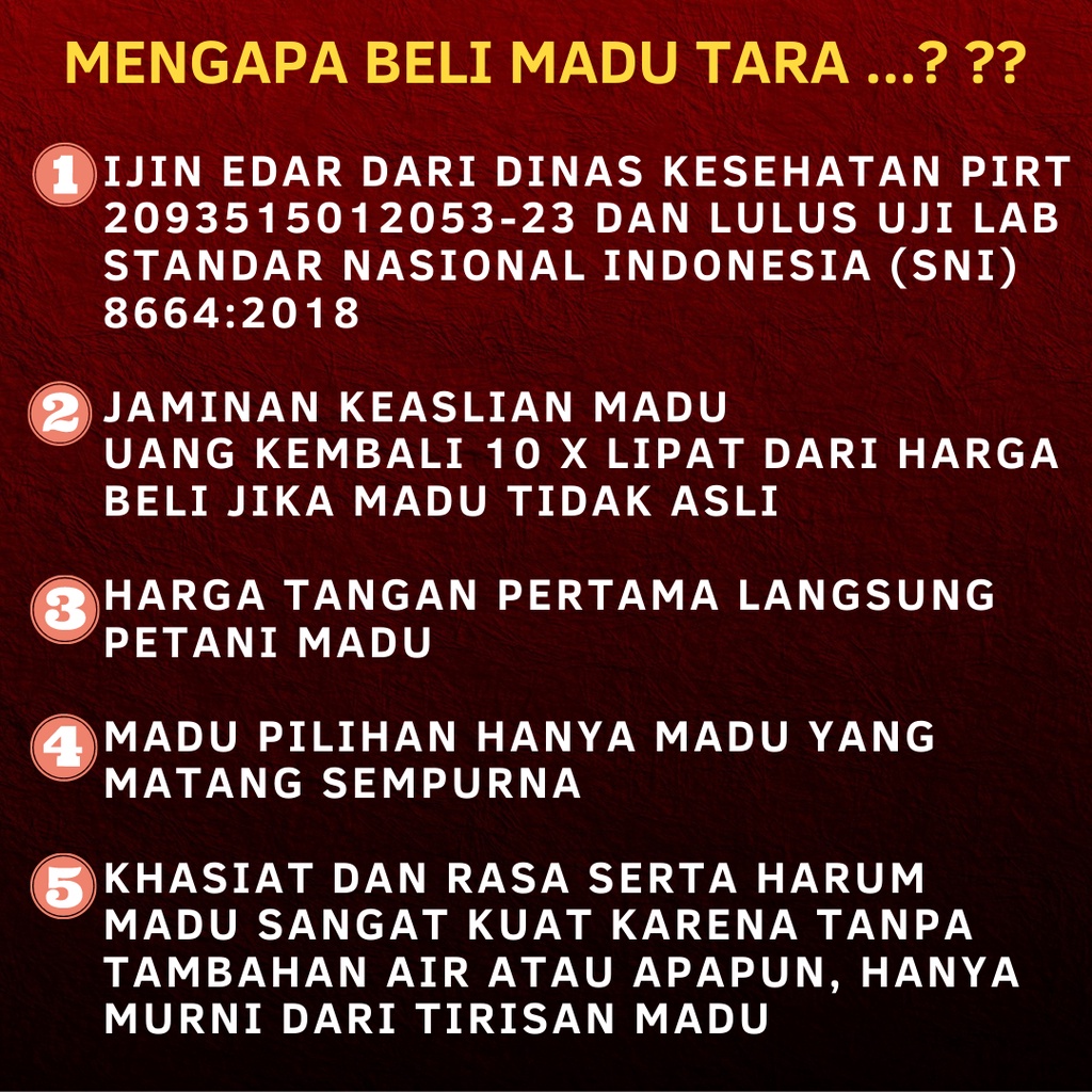 MADU HUTAN UJUNG KULON MADU ASLI MADU MENTAH MURNI RAW HONEY MADU TARA