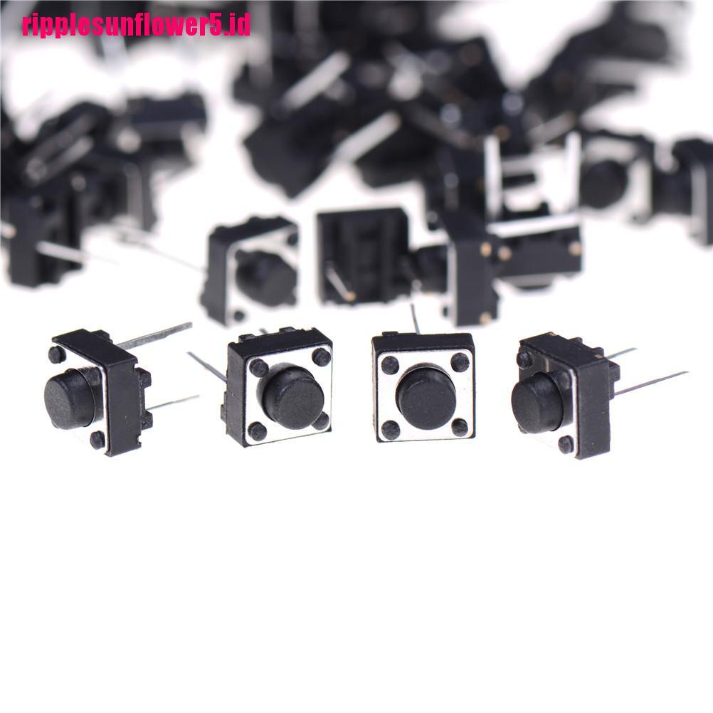 100pcs Tombol Tekan Tactile 2 Pin Ukuran 6x6 X 5mm