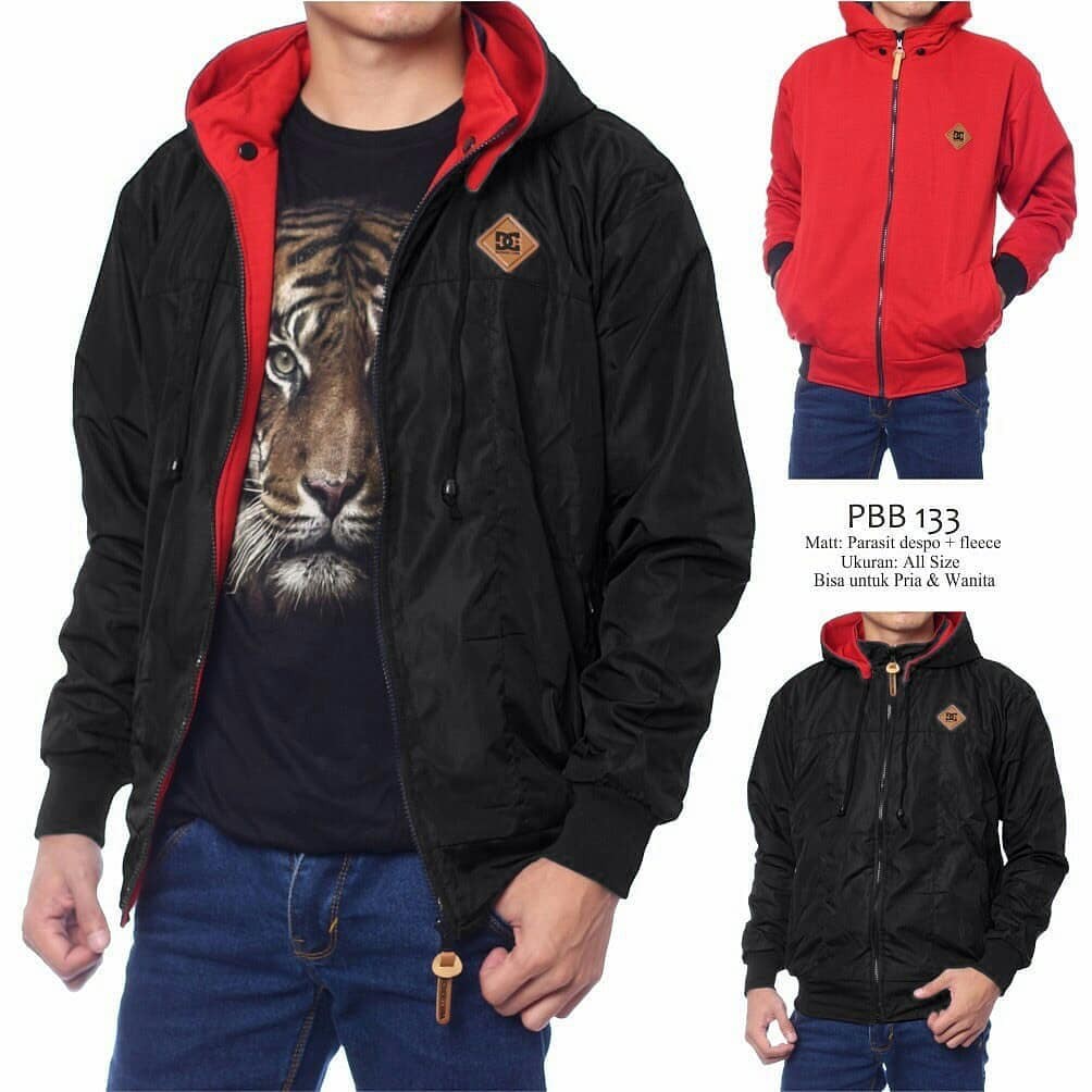  Jaket  Bb Hitam  Merah  Dc Shopee Indonesia