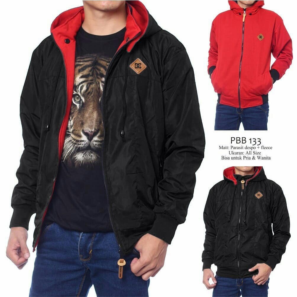  Jaket  Bb Hitam  Merah  Dc Shopee Indonesia