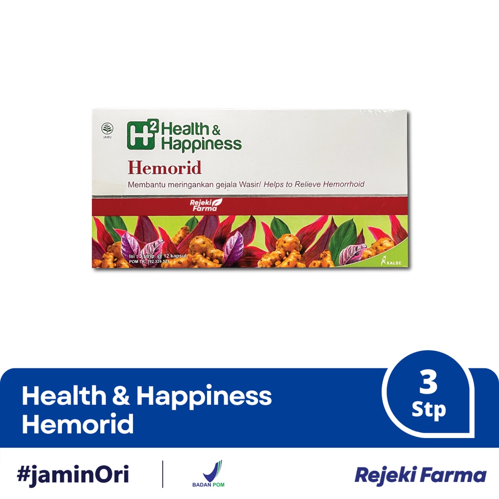 H2 Health & and Happiness Hemorid 36 Kapsul - Untuk Wasir Atau Ambeien