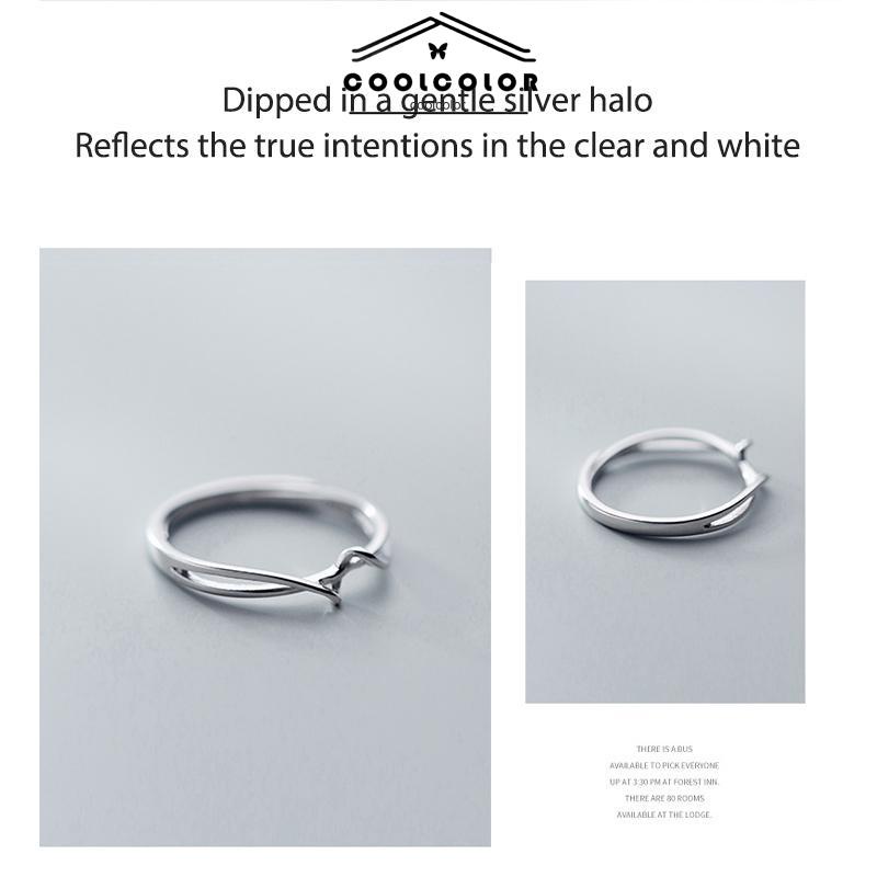 COD Cincin Garis Sederhana Cincin Geometris Wanita Cincin Lembut Terbuka Cincin Jari Telunjuk Pacar- cl