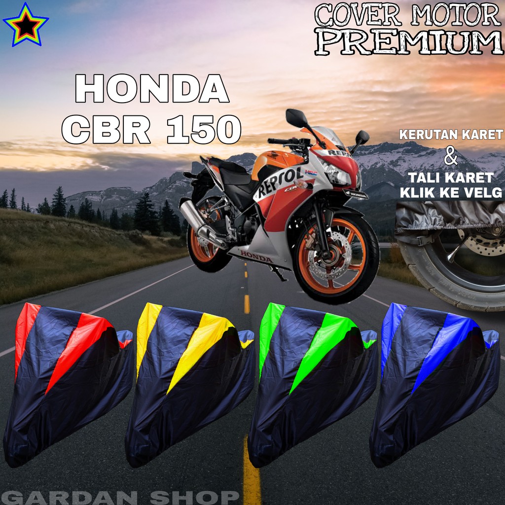 Sarung Motor HONDA CBR 150 Hitam KOMBINASI Body Cover Penutup Cbr PREMIUM