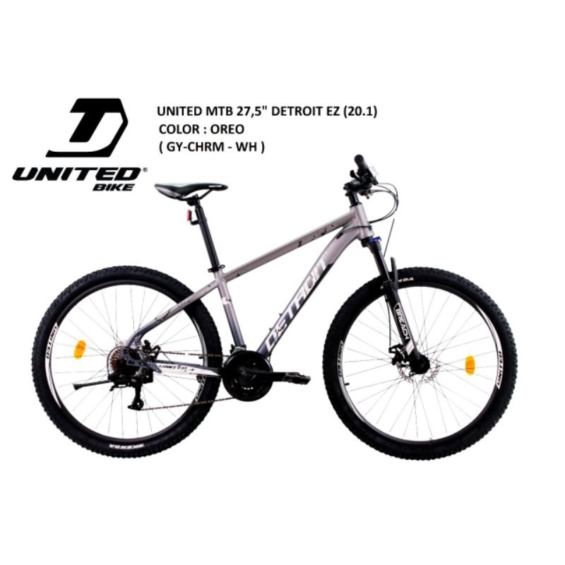 Sepeda Gunung Ban 27.5" MTB United Detroit EZ