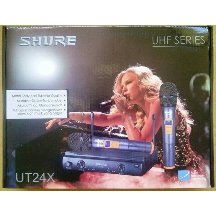 microphone wireless shure ut24x/ut 24x/ut 24 x freq uhf