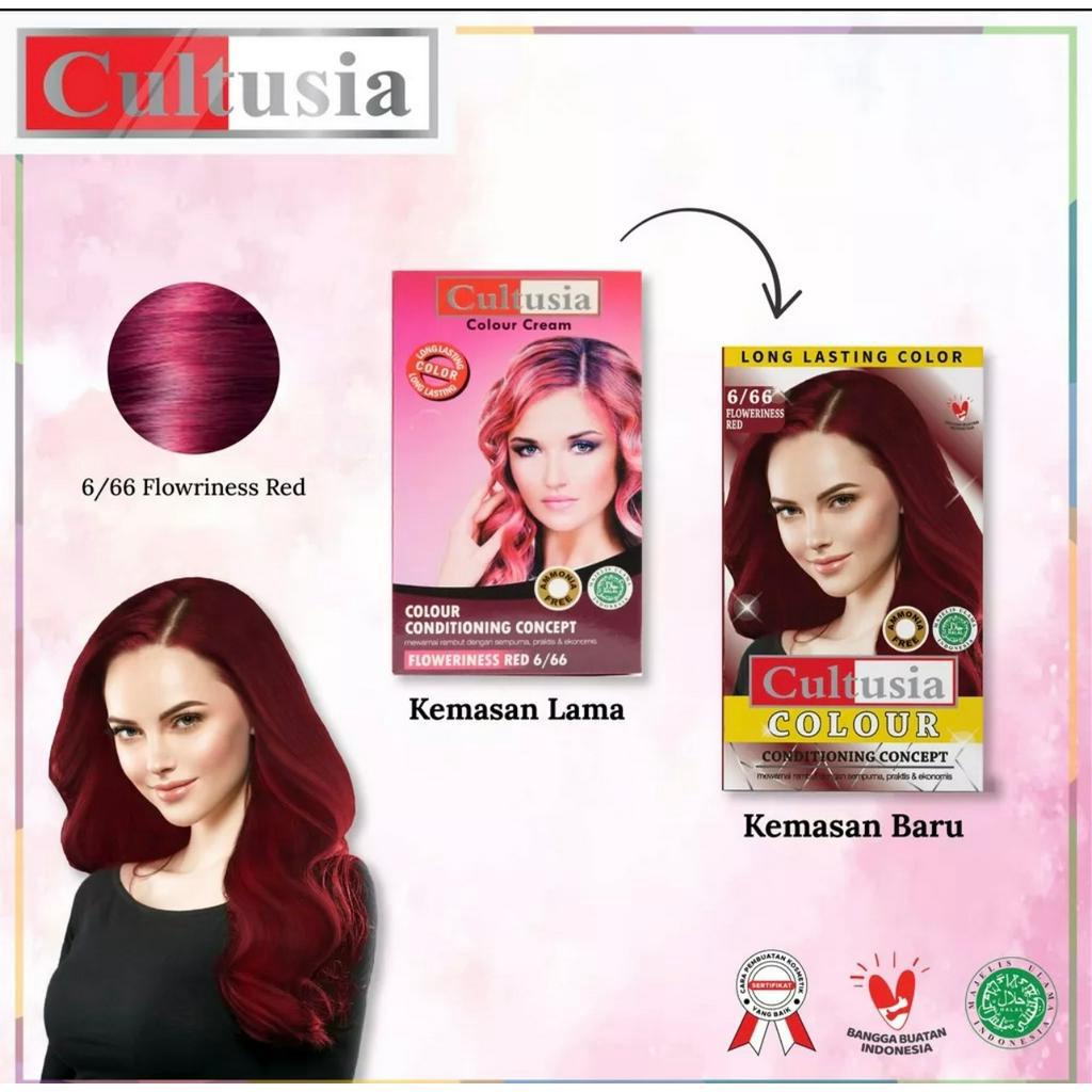 Cultusia Hair Color Flowrns Red 6/66 30 ML