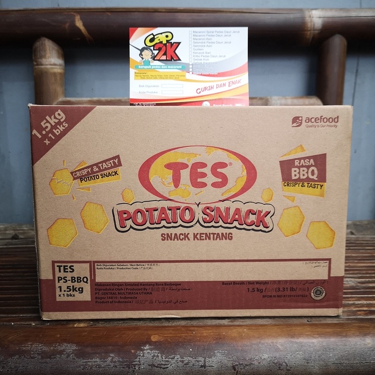 TES POTATO SNACK BARBEQUE 1 DUS 1.5 KG