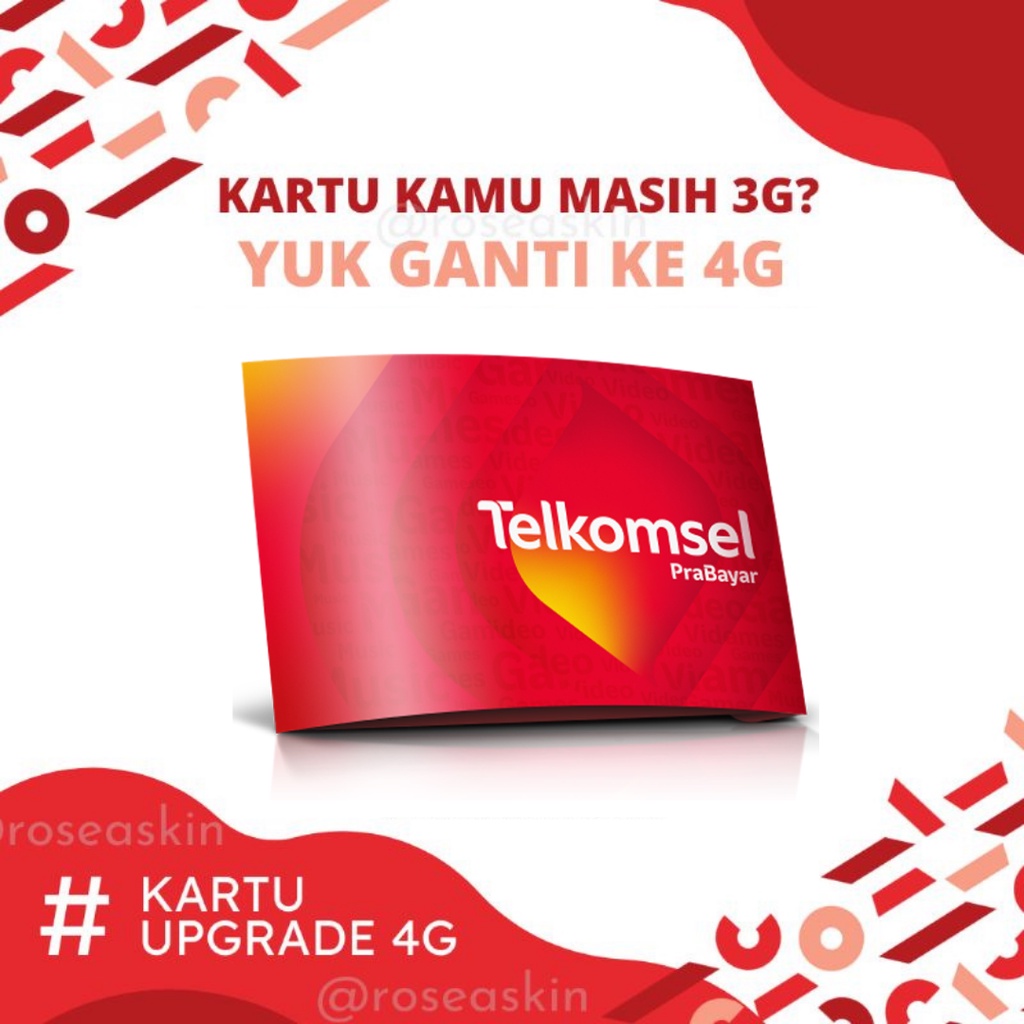 Kartu Perdana Upgrade 3G ke 4G Free 30GB / 15GB ( Telkomsel Simpati AS Loop )