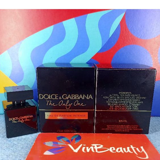 Miniatur Parfum OriginaL Dolce &amp; Gabbana The Only One EDP Intense 7.5 ml For Women Murah