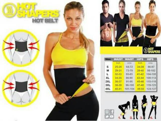 HOT SHAPER SHAPE  SLIM WAIST UNISEX - Korset Pelangsing Perut Orginal Ada Logo dan Box