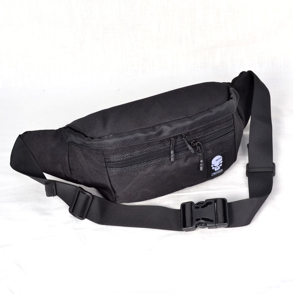 Tas Pria - Tas Pinggang Pria - Waistbag Cruiser Pria Hitam - Tas pinggang Pria Import 7657-3