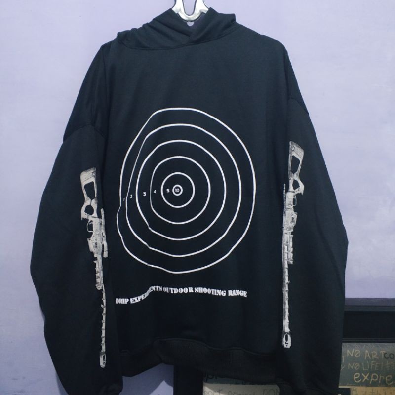 Drip Experiments "Black Silk" Oversized Sniper Hoodie
