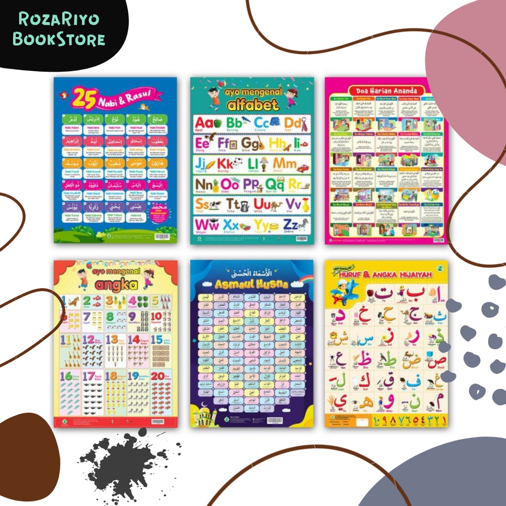 Poster Anak - Poster Cerdas Anak Sholeh - Penunjang Anak PAUD