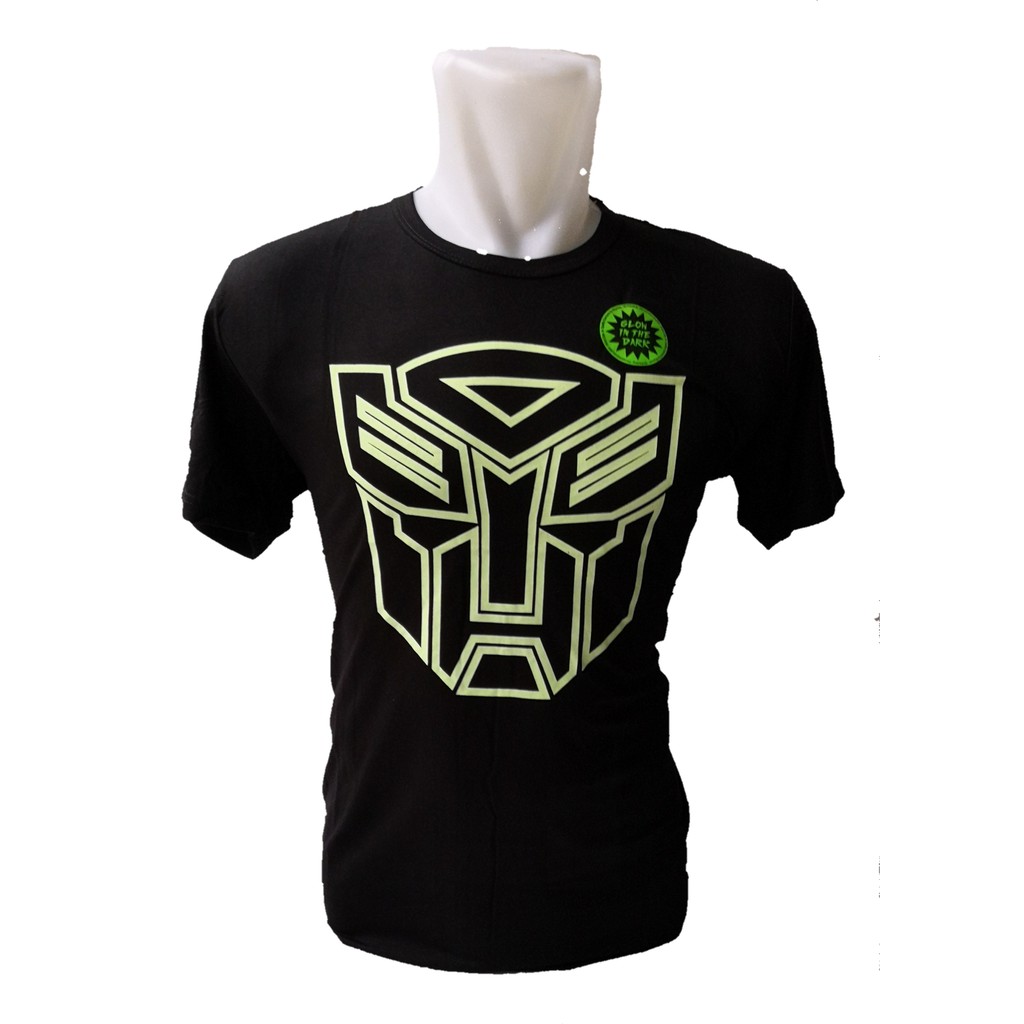 Kaos Baju Transformers Autobot Glow in the dark Tshirt Big Size Jumbo XL-XXXL COD