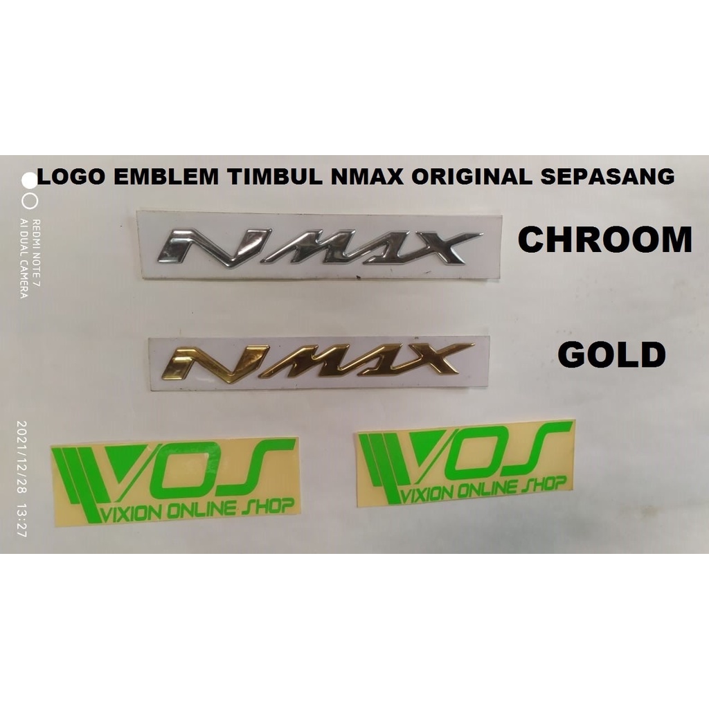 LOGO EMBLEM NMAX TIMBUL ORIGINAL SEPASANG
